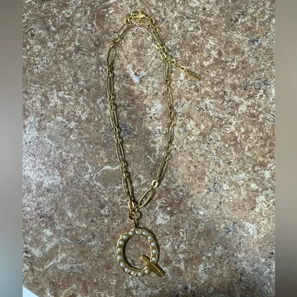 Pearl Initial NecklaceSequin